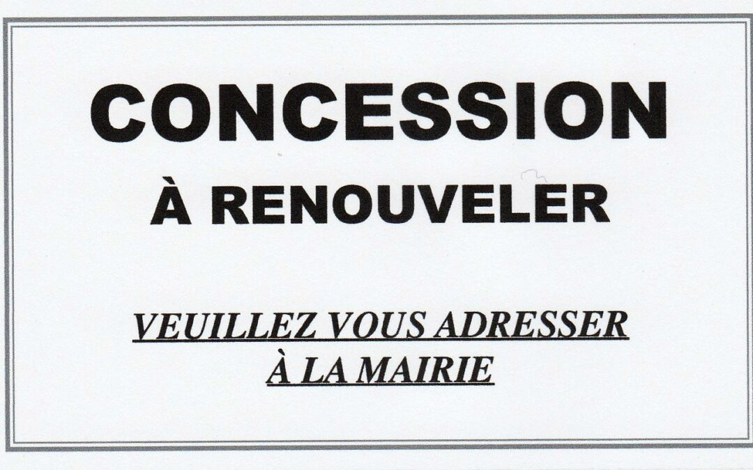 Information municipale sur la gestion du cimetière